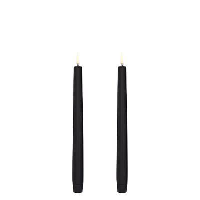 Uyuni DinerkaarsTaper Candle Plain Black 2,3 x 25,5 cm